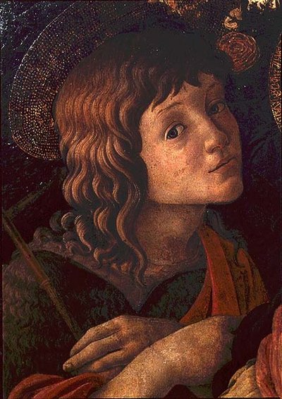 Madonna and Child with St. John the Baptist (detail) by Sandro Botticelli